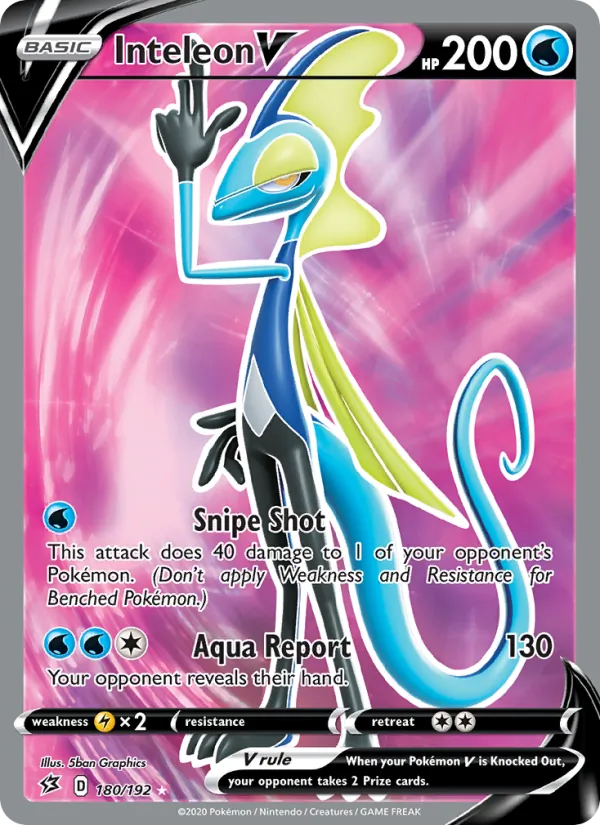 Inteleon V - Rebel Clash Pokemon Card