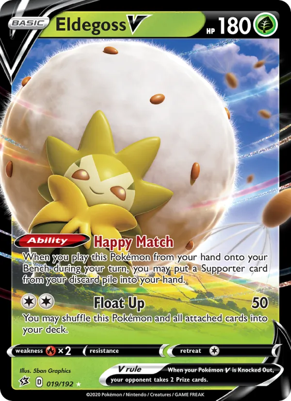 Eldegoss V - Rebel Clash Pokemon Card