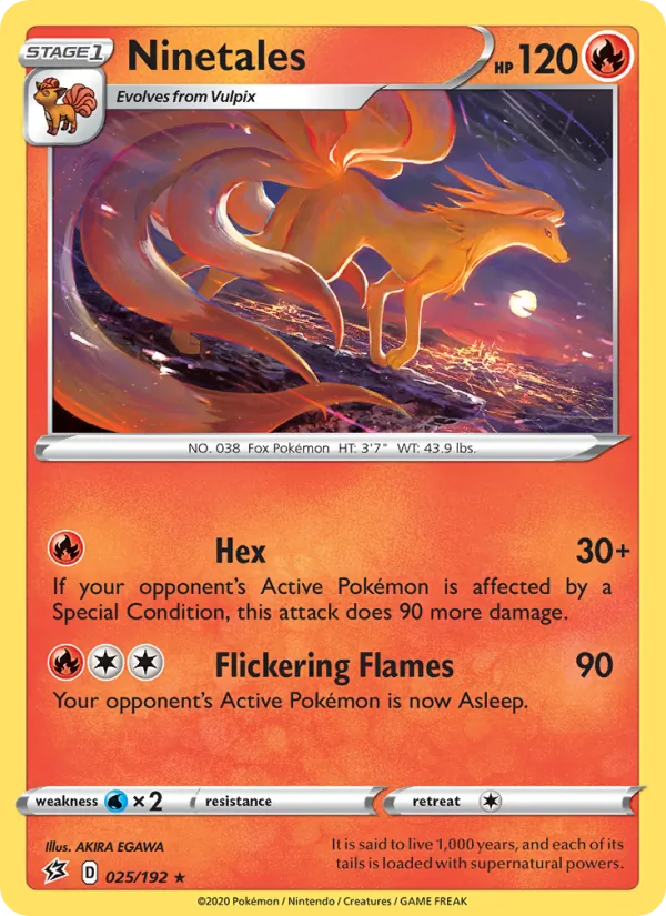 Ninetales - Rebel Clash Pokemon Card