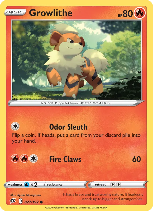 Growlithe - Rebel Clash Pokemon Card
