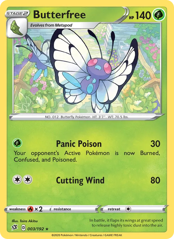 Butterfree - Rebel Clash Pokemon Card