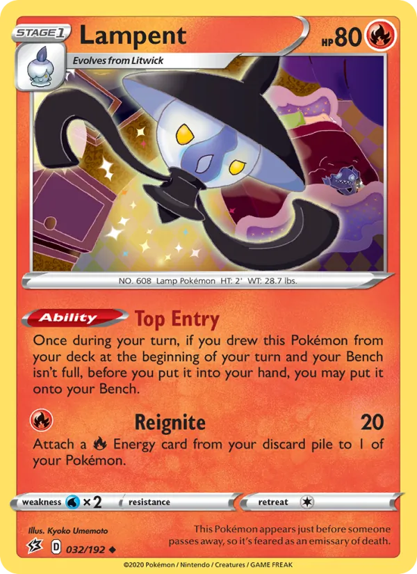 Lampent - Rebel Clash Pokemon Card