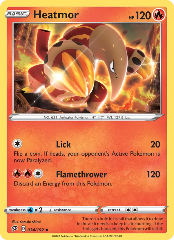 Heatmor - Rebel Clash Pokemon Card
