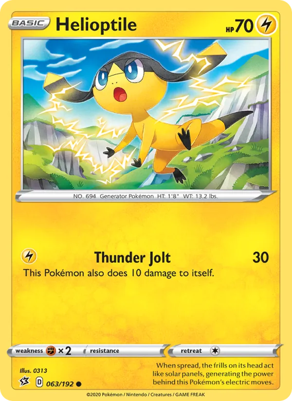 Helioptile - Rebel Clash Pokemon Card