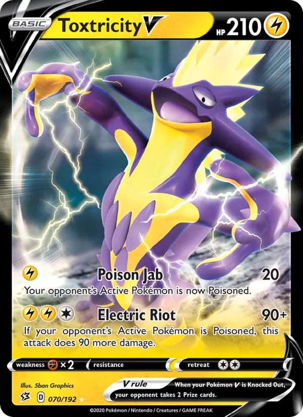 Toxtricity V - Rebel Clash Pokemon Card