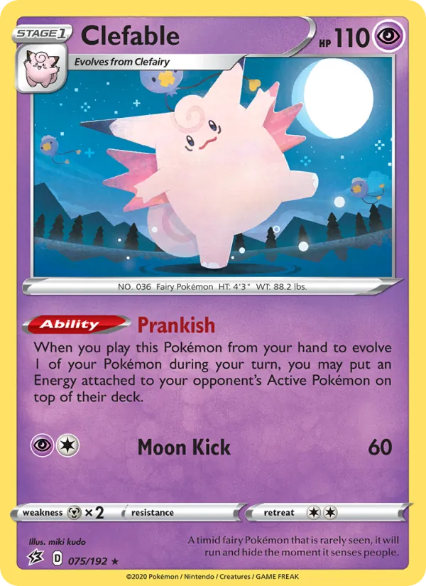 Clefable - Rebel Clash Pokemon Card