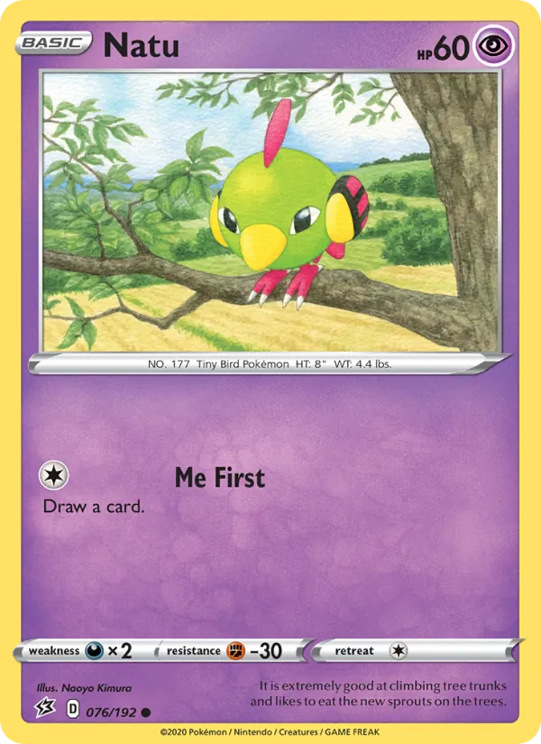 Natu - Rebel Clash Pokemon Card