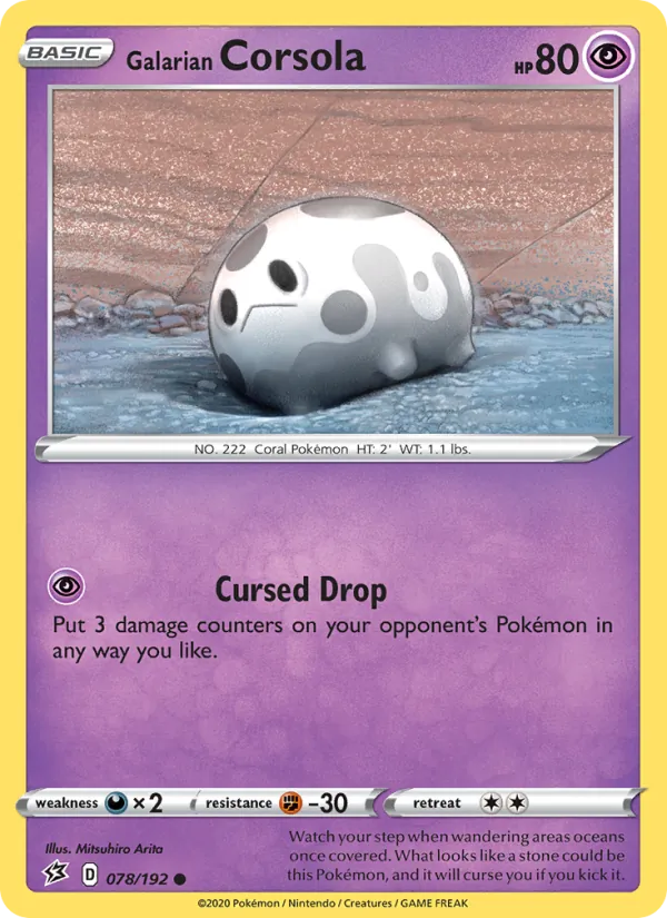 Galarian Corsola - Rebel Clash Pokemon Card