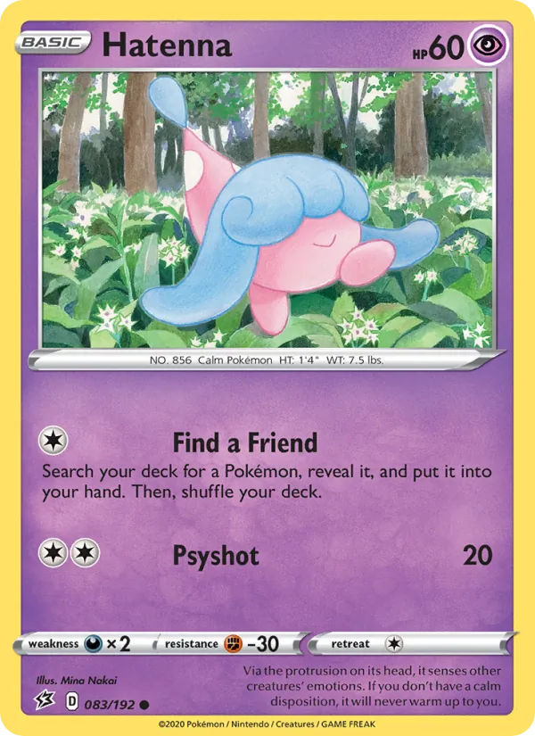Hatenna - Rebel Clash Pokemon Card