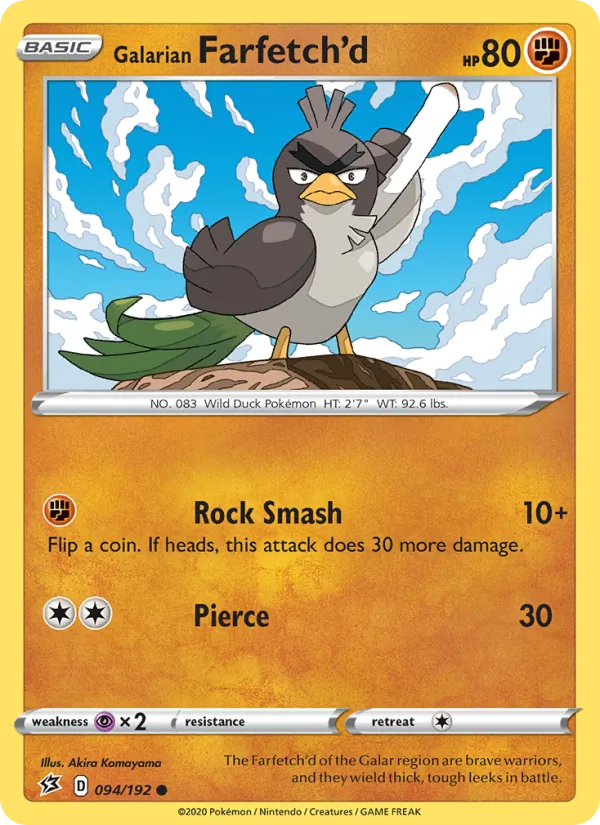 Galarian Farfetch'd - Rebel Clash Pokemon Card