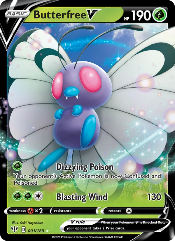 Butterfree V - Darkness Ablaze Pokemon Card