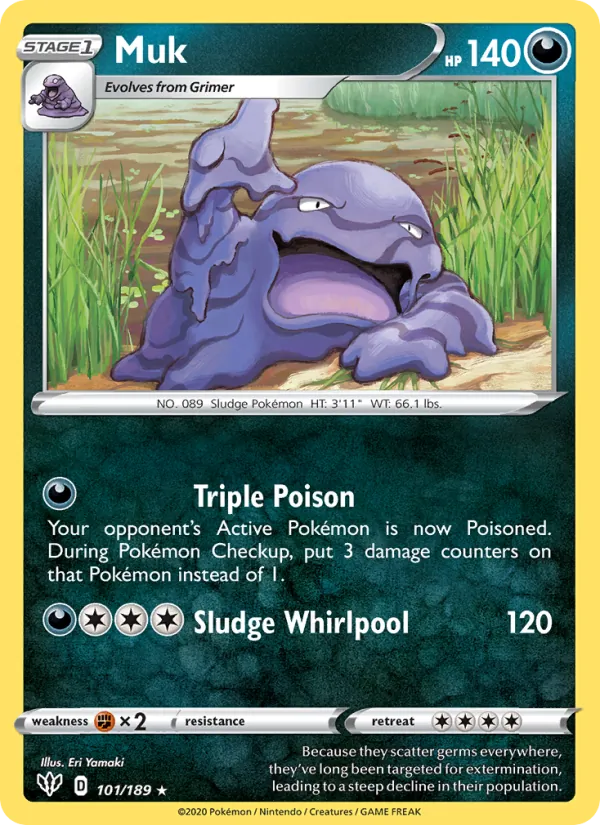 Muk - Darkness Ablaze Pokemon Card