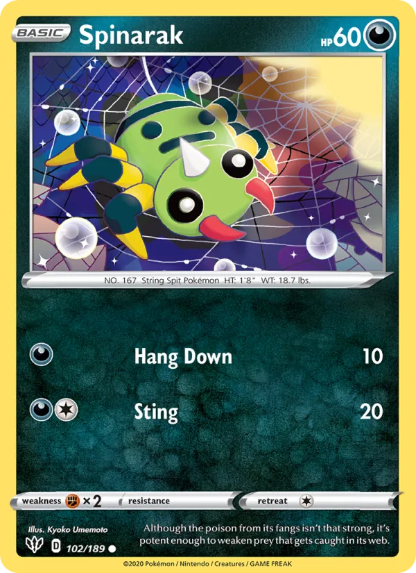 Spinarak - Darkness Ablaze Pokemon Card