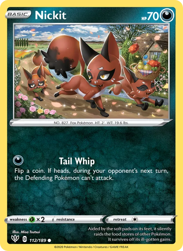 Nickit - Darkness Ablaze Pokemon Card