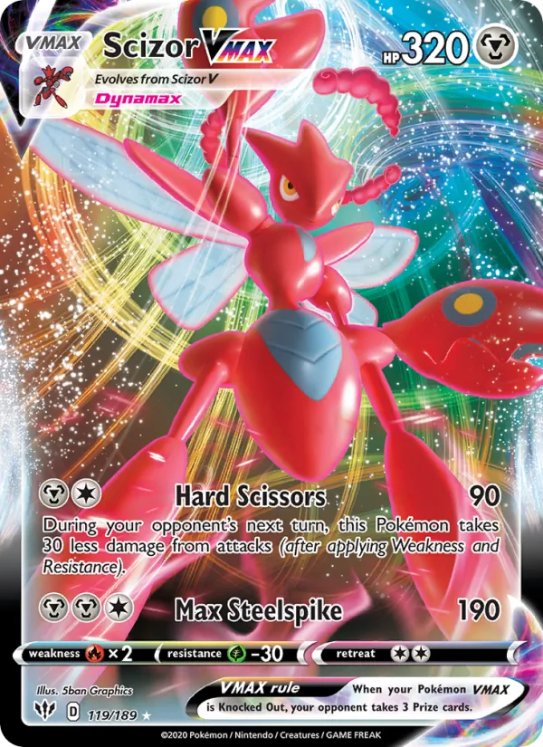 Scizor VMAX - Darkness Ablaze Pokemon Card