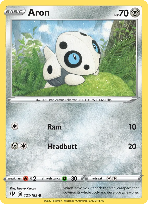 Aron - Darkness Ablaze Pokemon Card