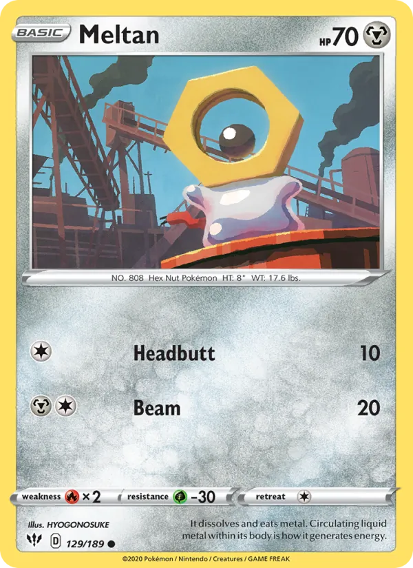 Meltan - Darkness Ablaze Pokemon Card