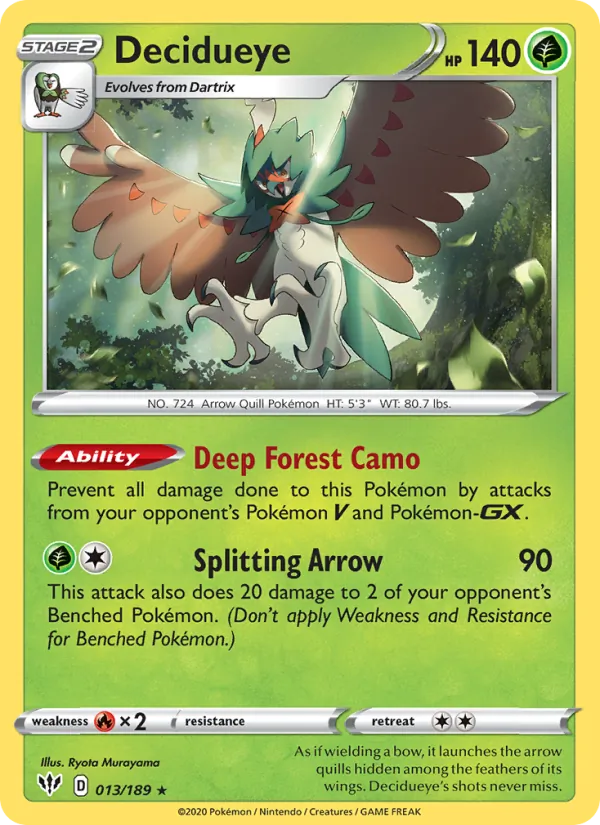 Decidueye - Darkness Ablaze Pokemon Card