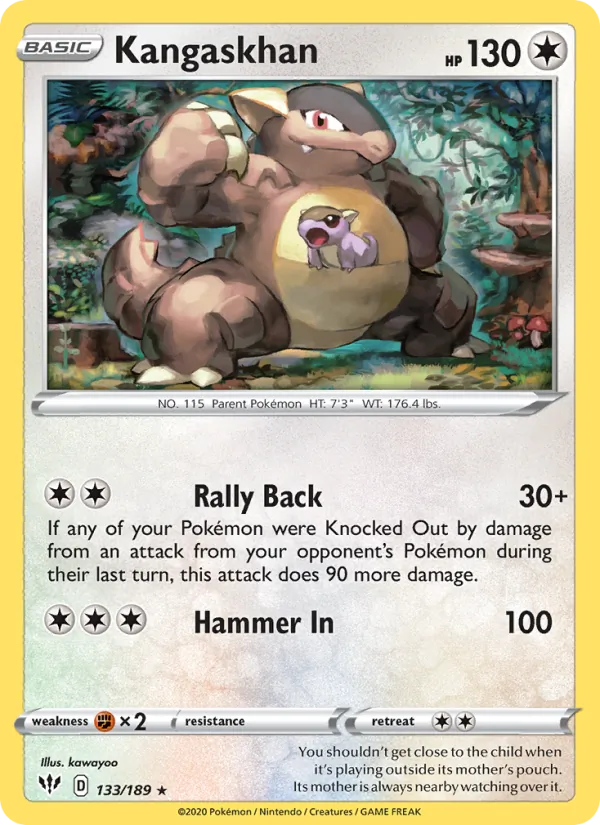 Kangaskhan - Darkness Ablaze Pokemon Card