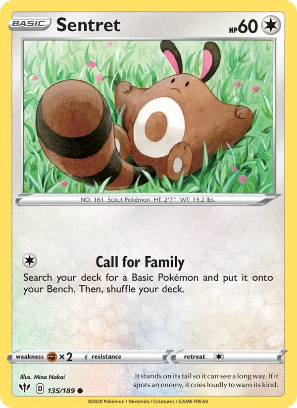 Sentret - Darkness Ablaze Pokemon Card