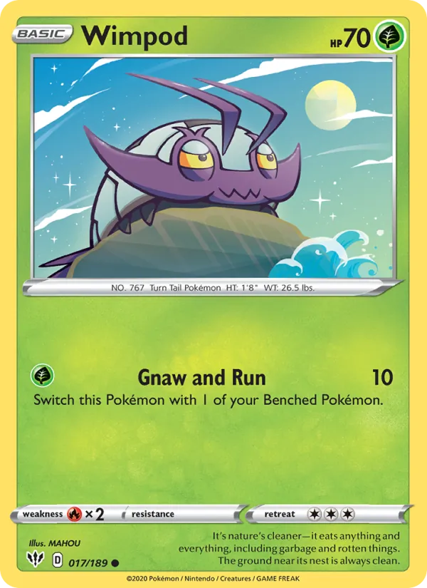 Wimpod - Darkness Ablaze Pokemon Card