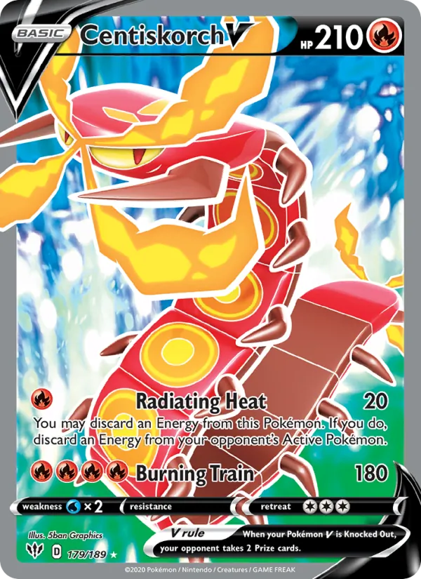 Centiskorch V - Darkness Ablaze Pokemon Card