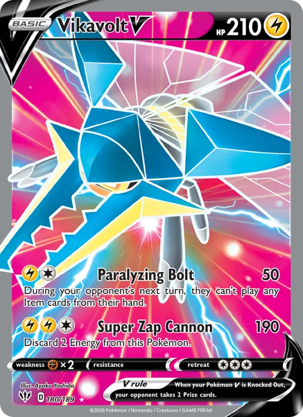 Vikavolt V - Darkness Ablaze Pokemon Card
