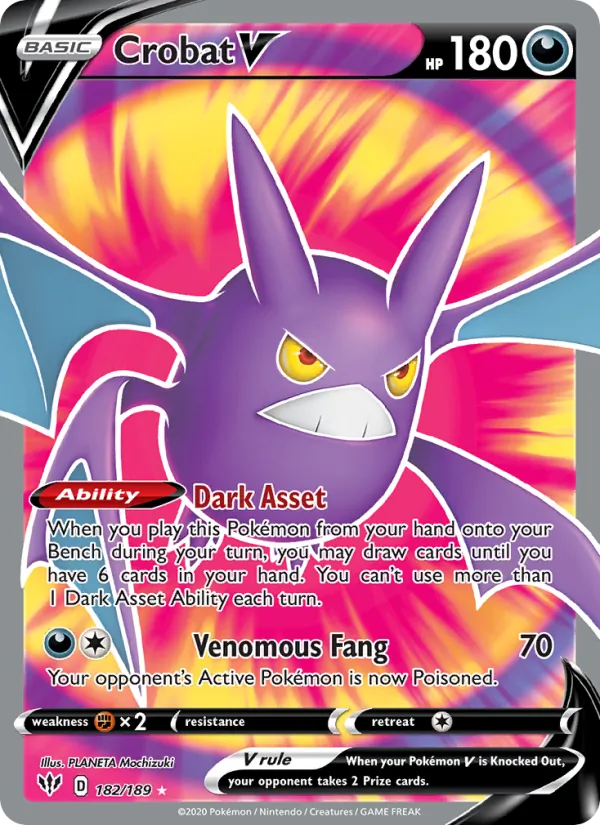 Crobat V - Darkness Ablaze Pokemon Card