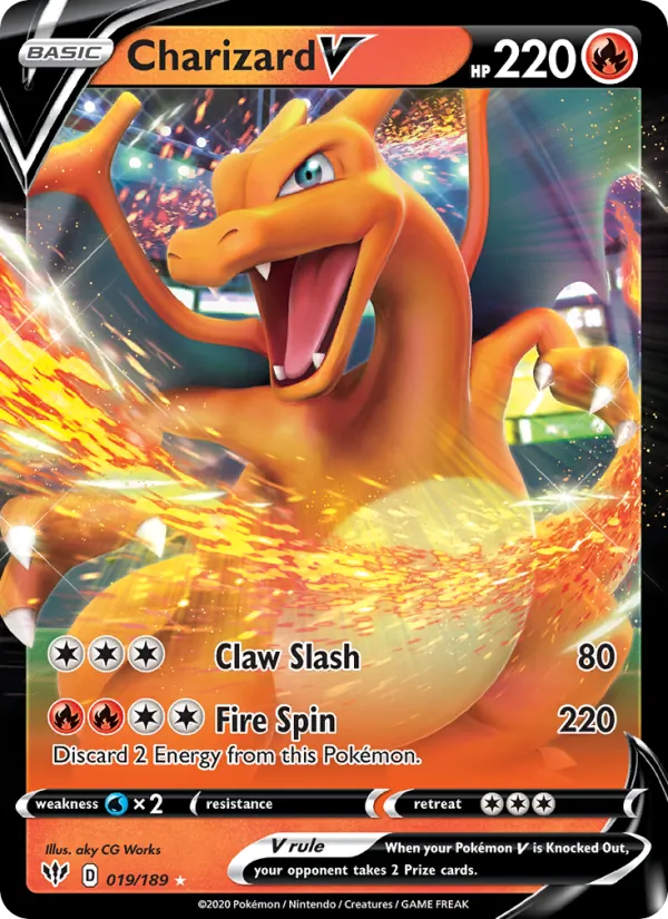 Charizard V - Darkness Ablaze Pokemon Card