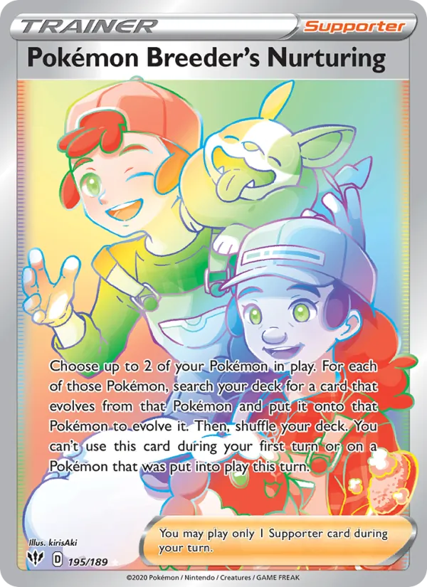 Pokémon Breeder's Nurturing - Darkness Ablaze Pokemon Card