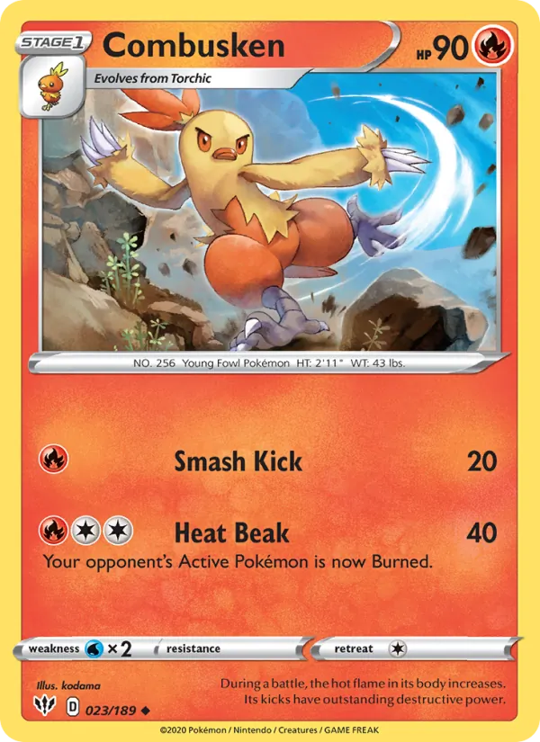 Combusken - Darkness Ablaze Pokemon Card