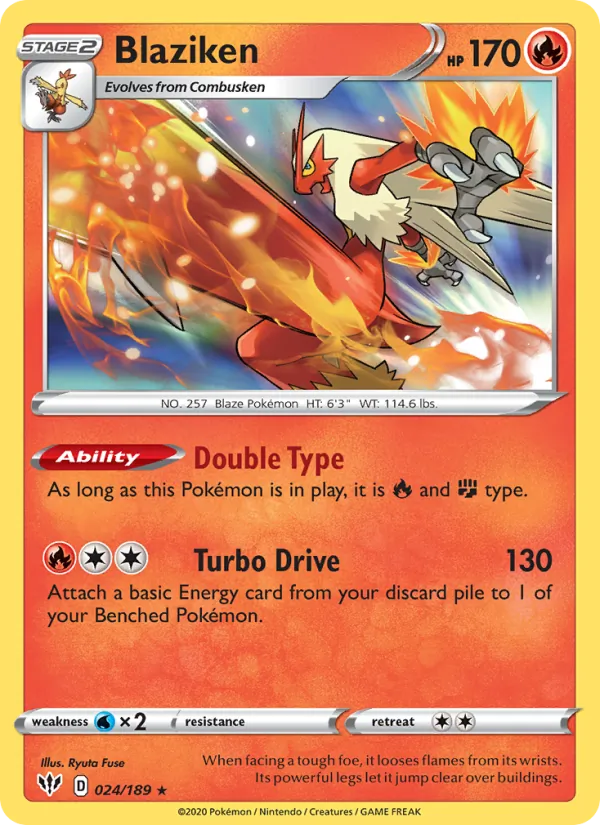 Blaziken - Darkness Ablaze Pokemon Card