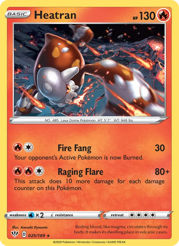 Heatran - Darkness Ablaze Pokemon Card