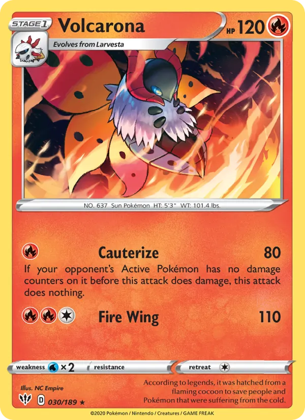 Volcarona - Darkness Ablaze Pokemon Card