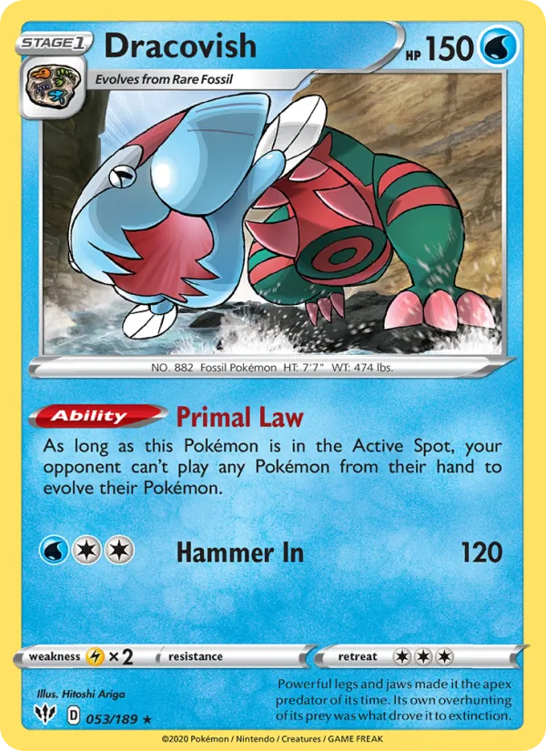 Dracovish - Darkness Ablaze Pokemon Card