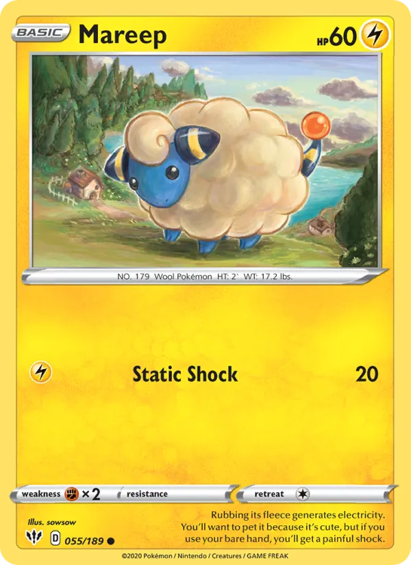 Mareep - Darkness Ablaze Pokemon Card