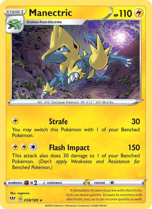 Manectric - Darkness Ablaze Pokemon Card