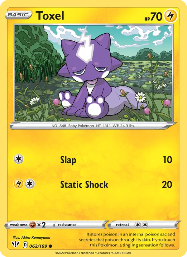 Toxel - Darkness Ablaze Pokemon Card