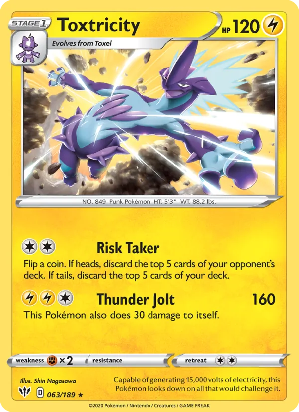 Toxtricity - Darkness Ablaze Pokemon Card