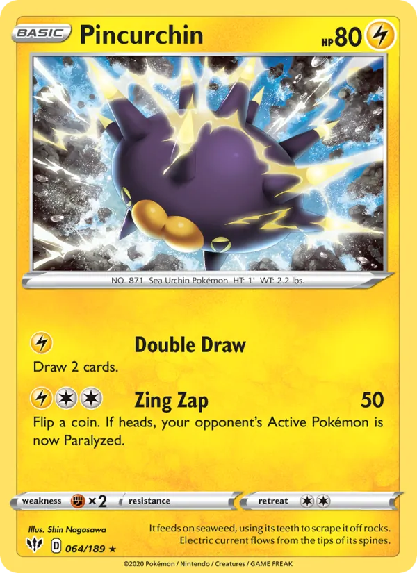 Pincurchin - Darkness Ablaze Pokemon Card