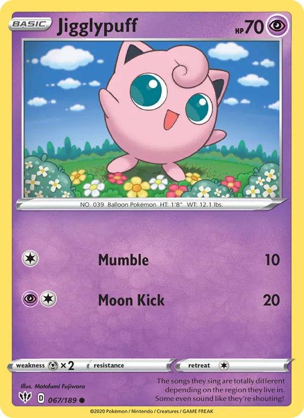 Jigglypuff - Darkness Ablaze Pokemon Card