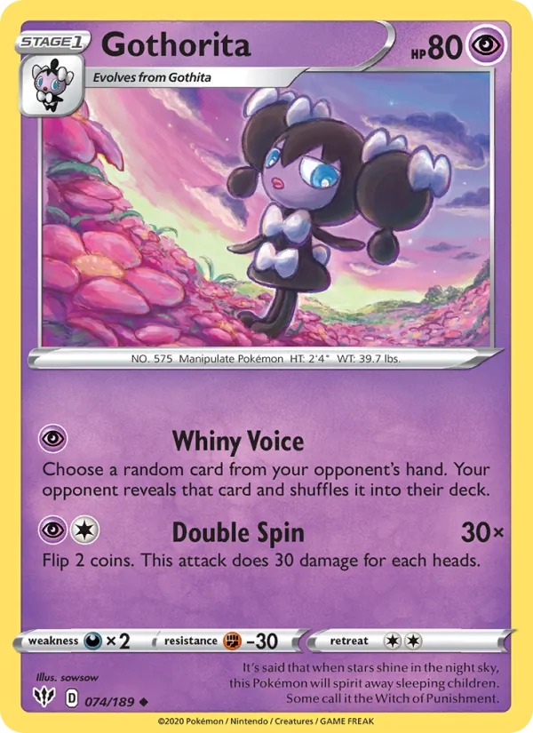 Gothorita - Darkness Ablaze Pokemon Card