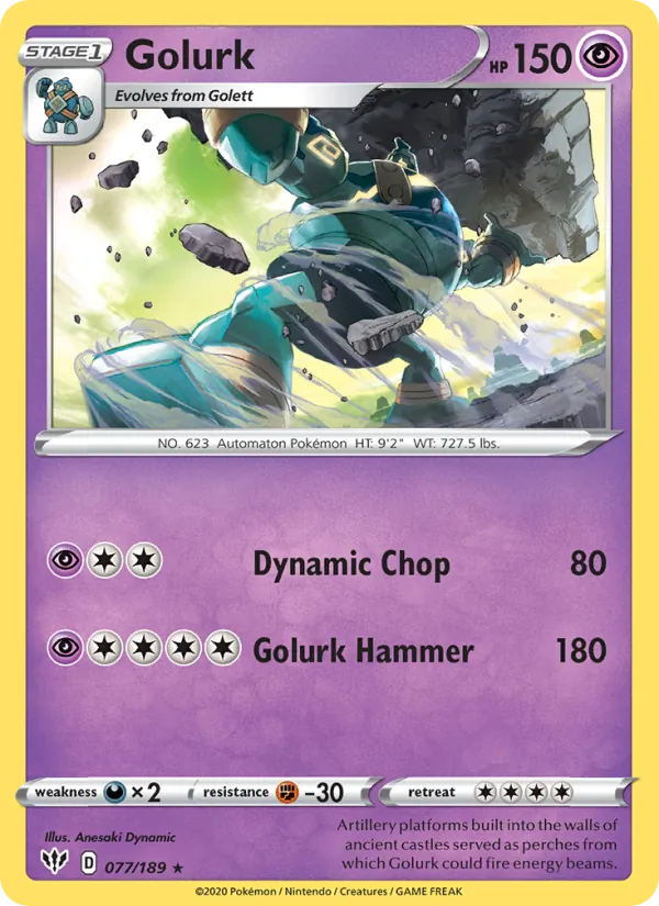Golurk - Darkness Ablaze Pokemon Card