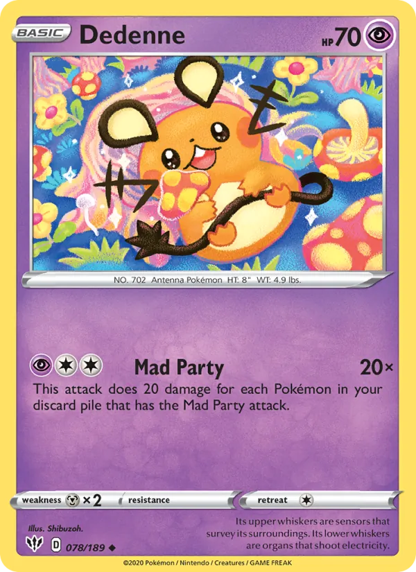 Dedenne - Darkness Ablaze Pokemon Card
