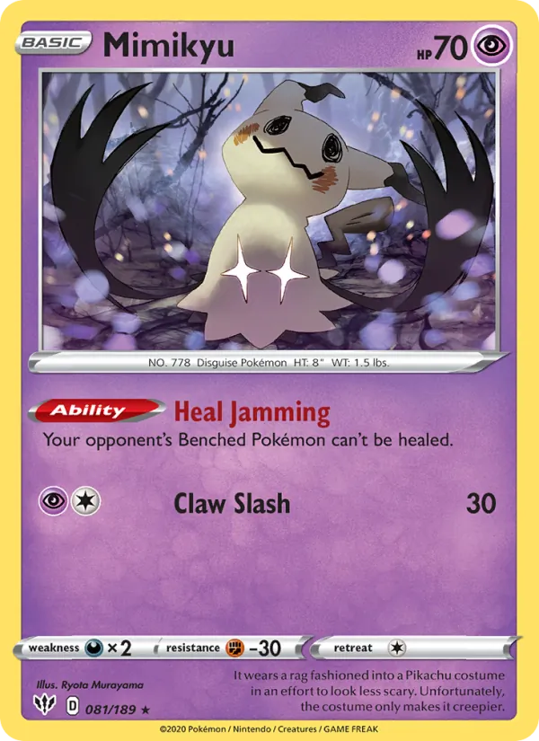 Mimikyu - Darkness Ablaze Pokemon Card