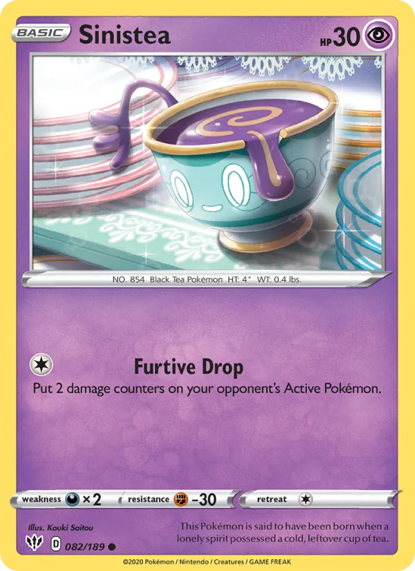 Sinistea - Darkness Ablaze Pokemon Card