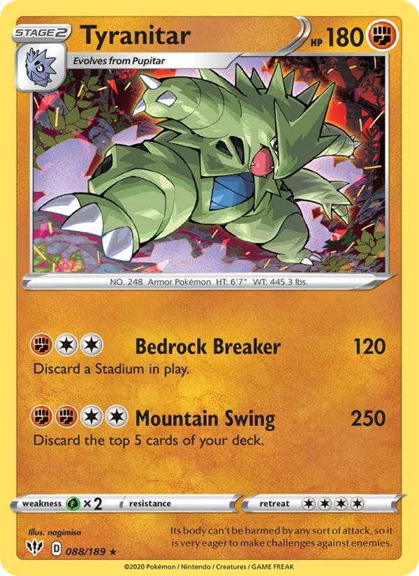 Tyranitar - Darkness Ablaze Pokemon Card
