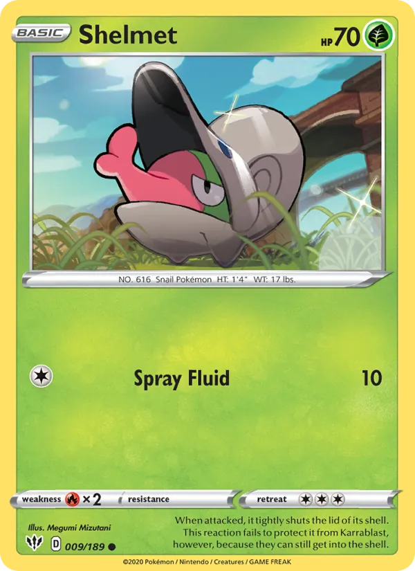 Shelmet - Darkness Ablaze Pokemon Card