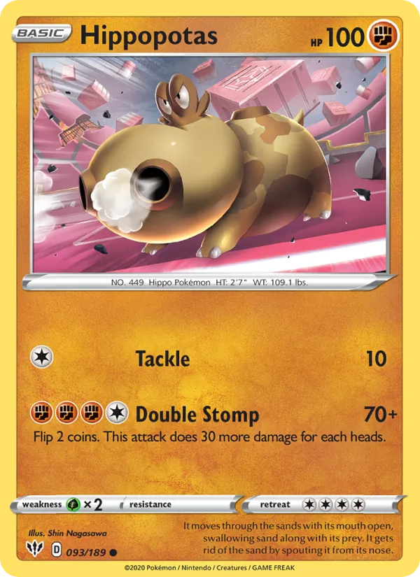 Hippopotas - Darkness Ablaze Pokemon Card