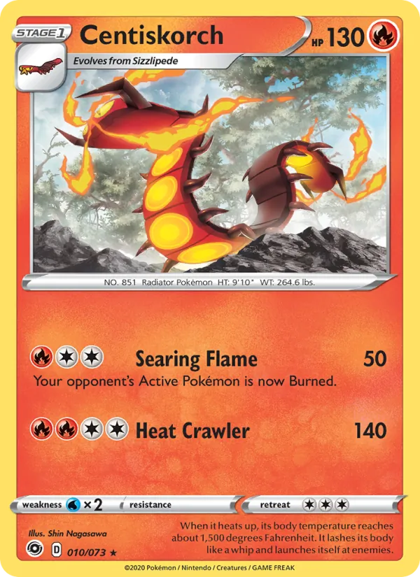 Centiskorch - Champion's Path Pokemon Card